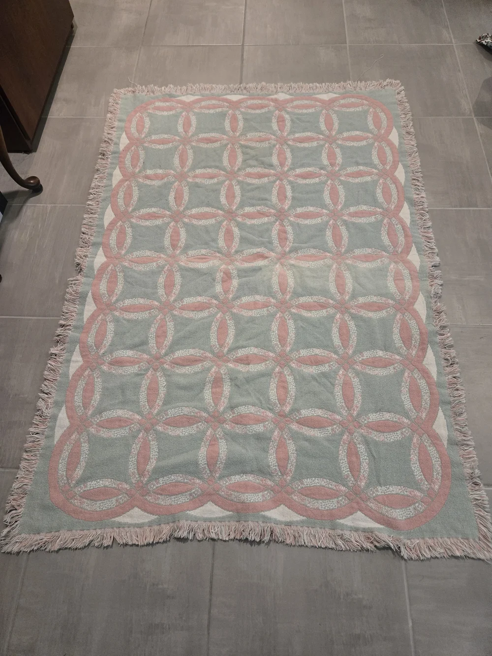 Double Wedding Ring Woven Throw 45x66